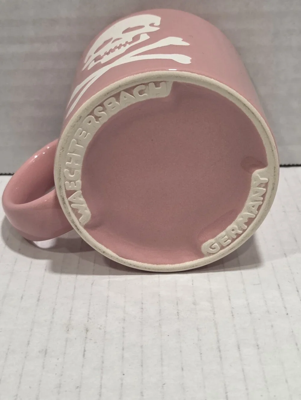 Waechtersbach Germany Pink Skull Crossbones Ceramic Mug